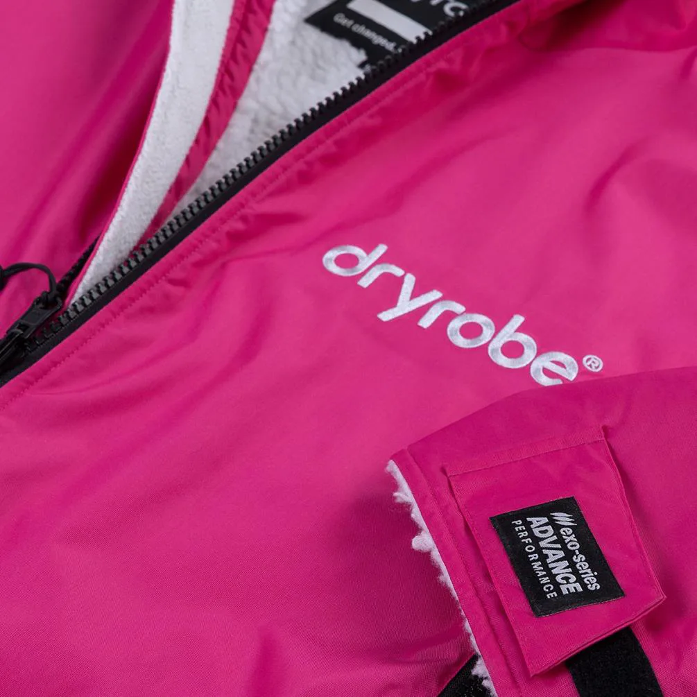 dryrobe Advance Long Sleeve Changing Robe - Pink / Light Grey Extra Image 3